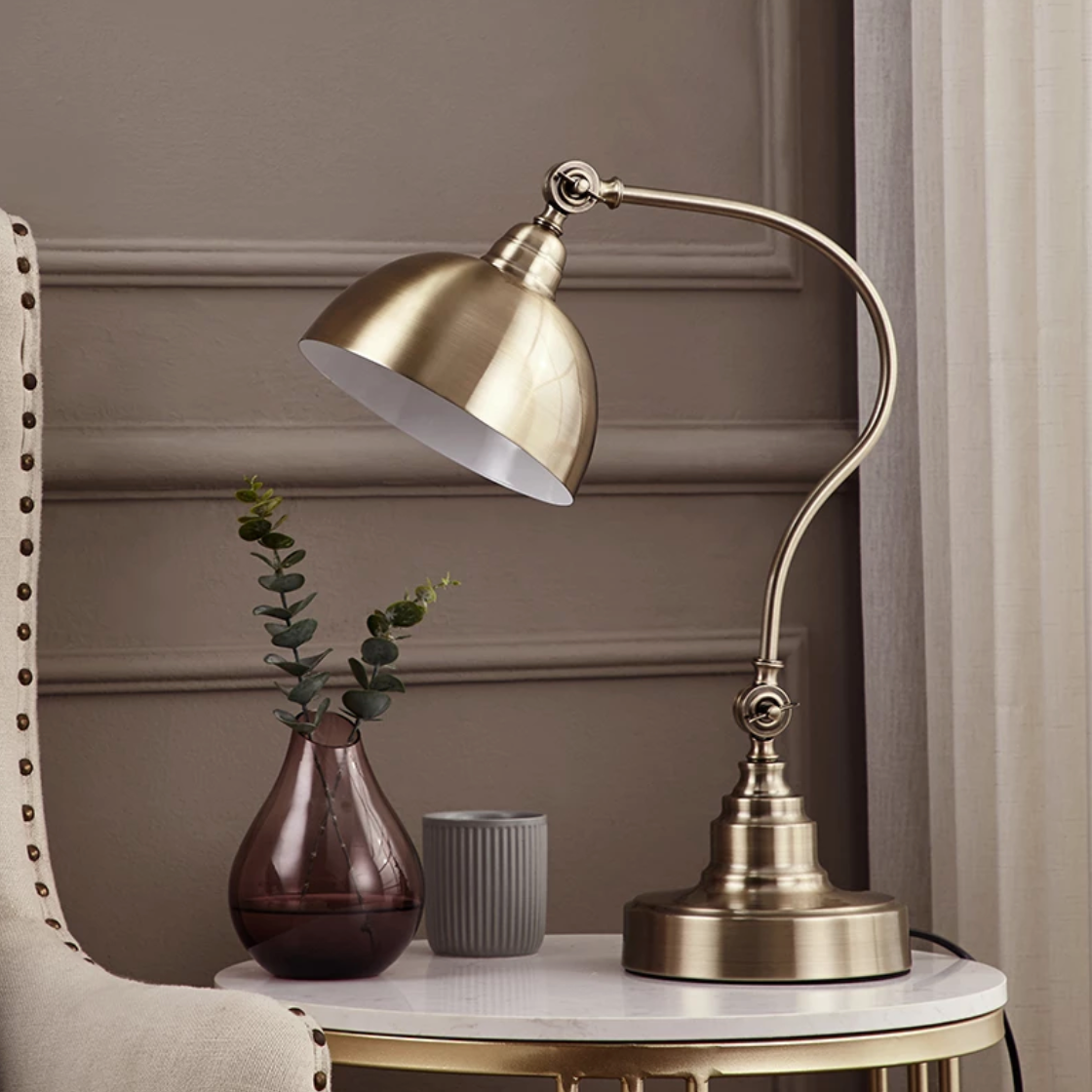 Punk Gold Rustic LED Lamp | Table Lamp for Bedside or Desk 2
