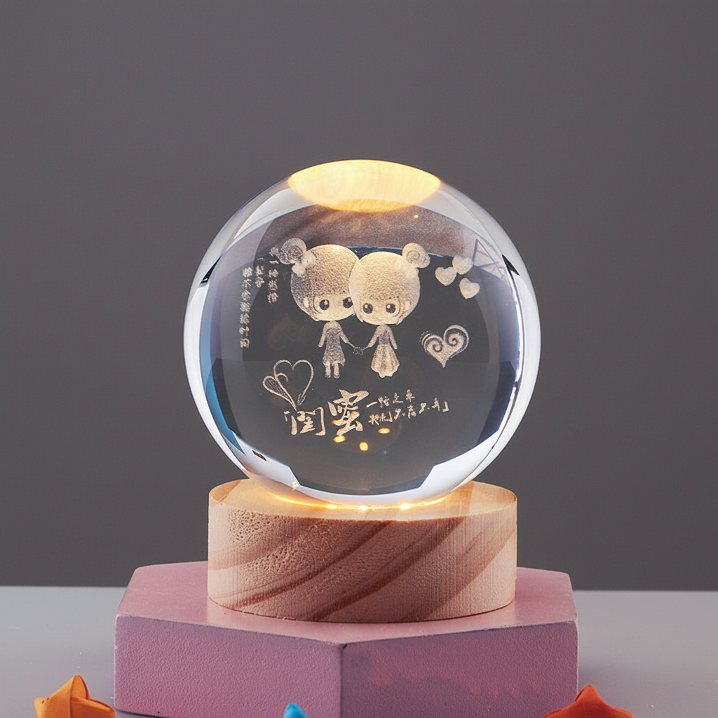 LumiOrb | 3D Crystal Ball LED Night Light