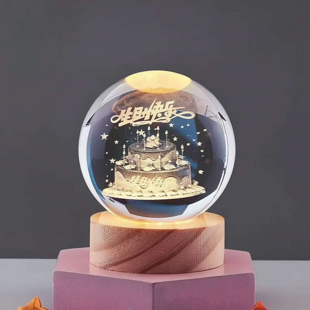 LumiOrb | 3D Crystal Ball LED Night Light