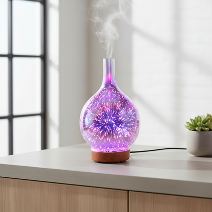 AromaBurst | 3D Glass Vase Aromatherapy Diffuser