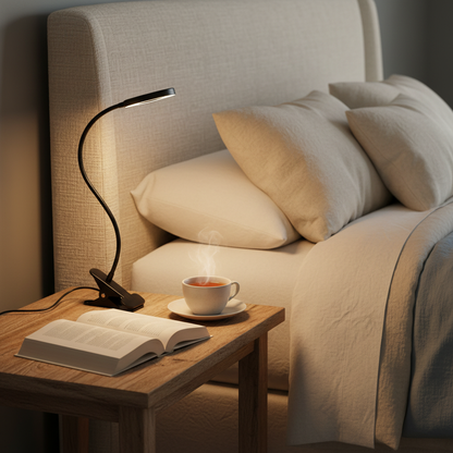 48 LED Gooseneck Desk Lamp | Adjustable Brightness Clip Light
