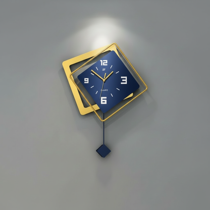 Geometric Swing Wall Clock | Artisan Decorative Timepiece