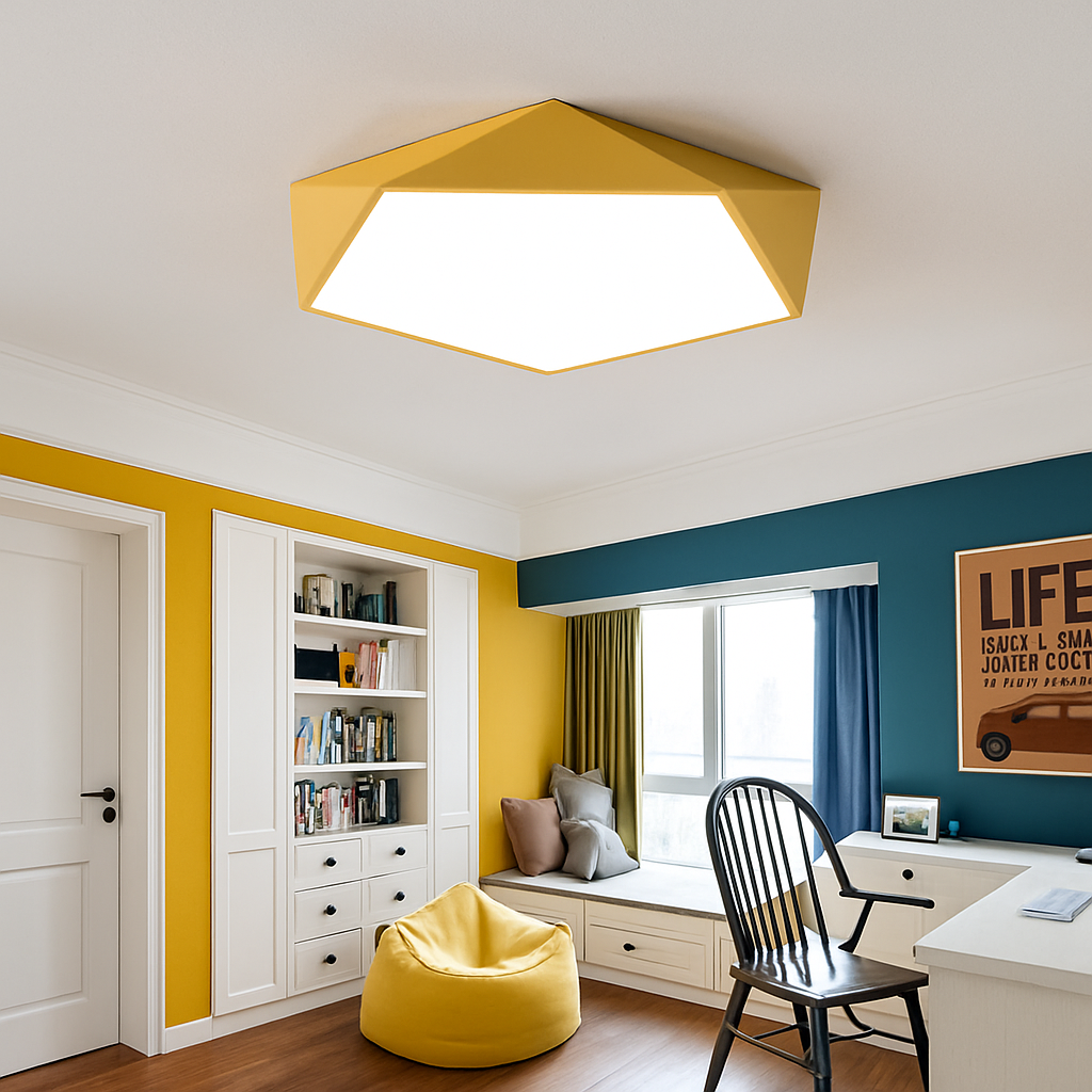 Geometric LED Flush Mount Ceiling Light | Modern Design 6