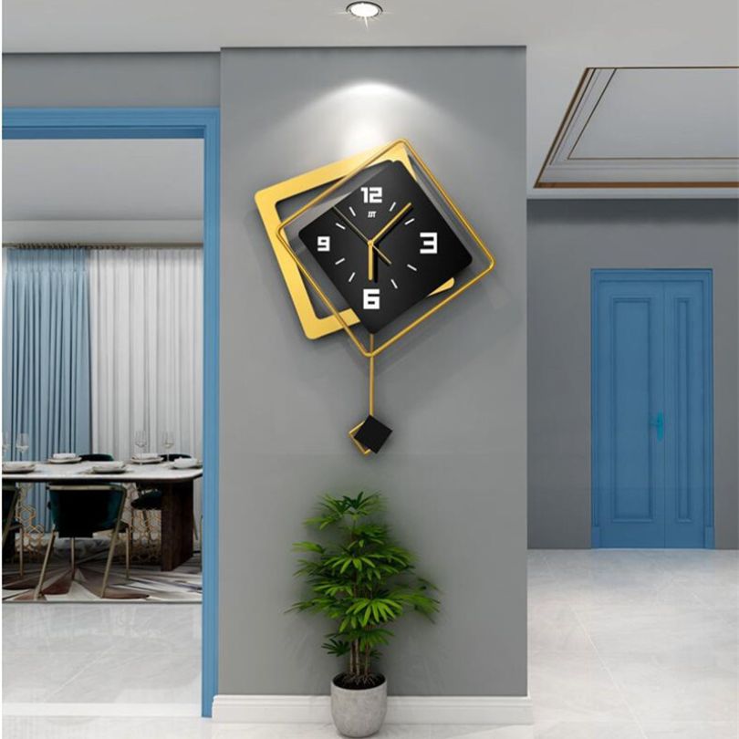 Geometric Swing Wall Clock | Artisan Decorative Timepiece 0