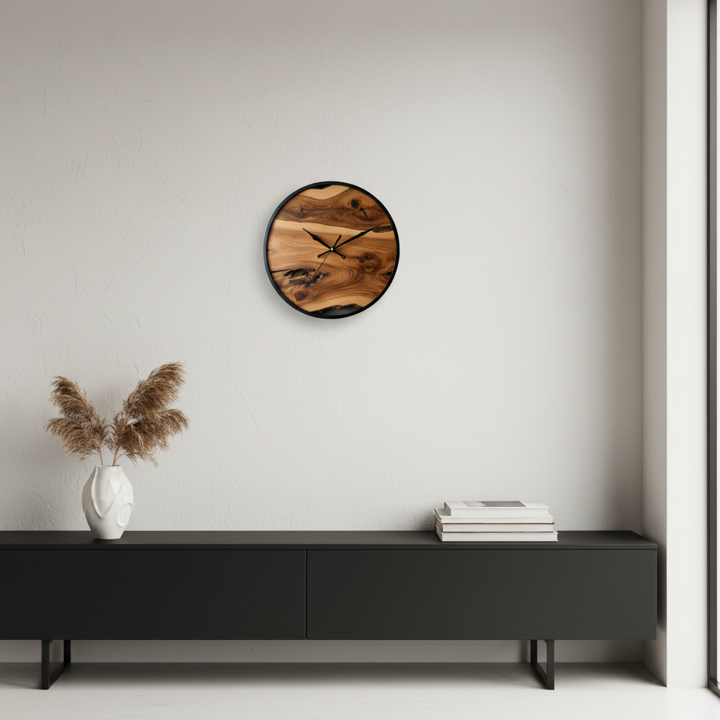 BirchBeat | Large Modern Wall Clock Decor in Birch Wood