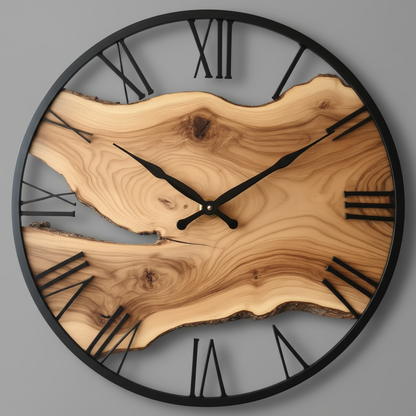 BirchBeat | Large Modern Wall Clock Decor in Birch Wood