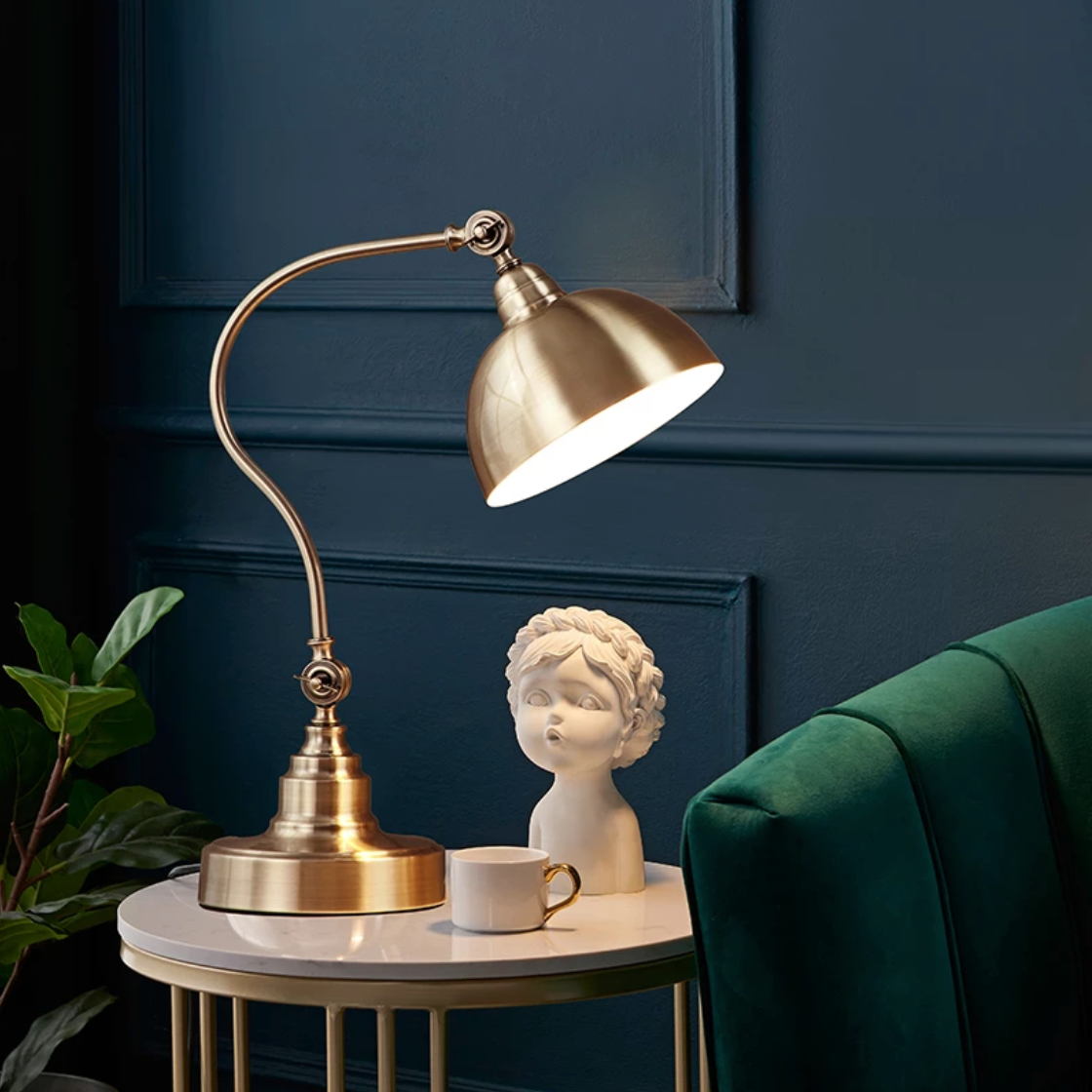 Punk Gold Rustic LED Lamp | Table Lamp for Bedside or Desk 1